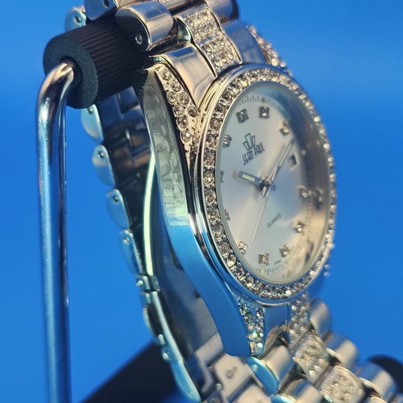 Vintage 2014 Jean Paul NY Date Crystal Bezel 35mm Women\'s Quartz Watch *Mint main image 10